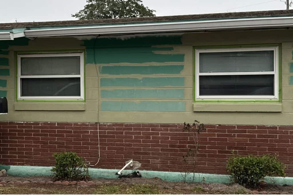 Exterior of home being repaired